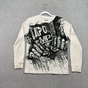 Vintage Tap Out Long Sleeve Shirt M Grunge Skull Tee Skulls Mallgoth Medium y2k
